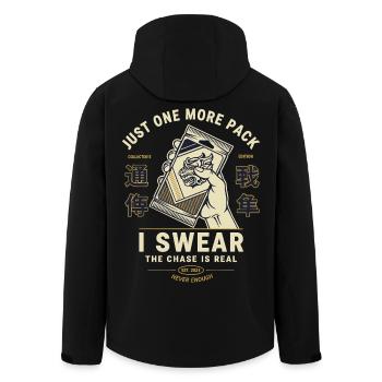 Just One More Pack I Swear The Chase Is Real - Men’s Recycled Softshell Jacket by Stanley/Stella - black - Back - AI Model Male 185 light (185cm)
