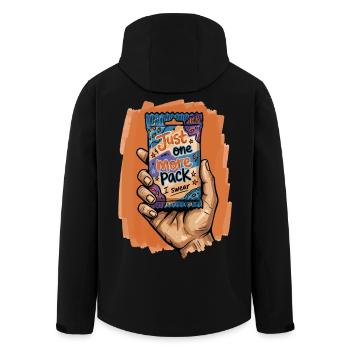 Just One More Pack I Swear Trading Card Addict - Men’s Recycled Softshell Jacket by Stanley/Stella - black - Back - AI Model Male 185 light (185cm)