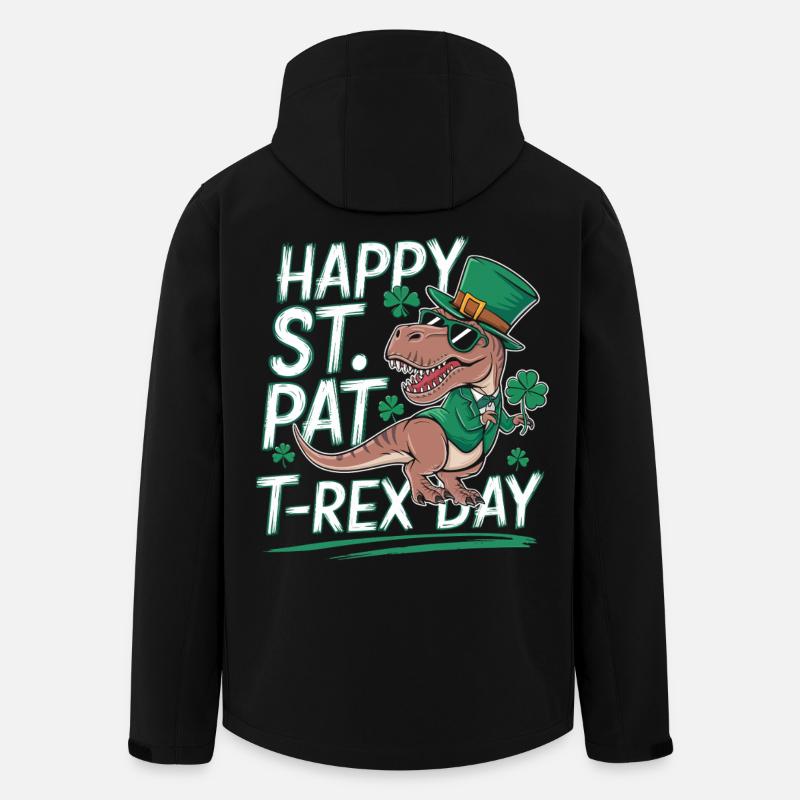Chapeau de T-Rex de Saint-Patrick - Veste softshell homme en polyester recyclé Stanley/Stella - noir