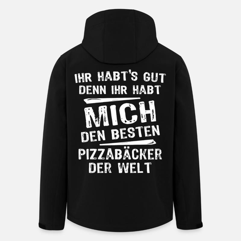 Pizzabäcker - Recycelte Männer Softshell-Jacke von Stanley/Stella - Schwarz