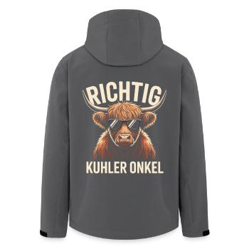 Cadeau de bétail Oncle Highland Right Cool - Veste softshell homme en polyester recyclé Stanley/Stella - noir - Dos - AI Model Male 185 light (185cm)