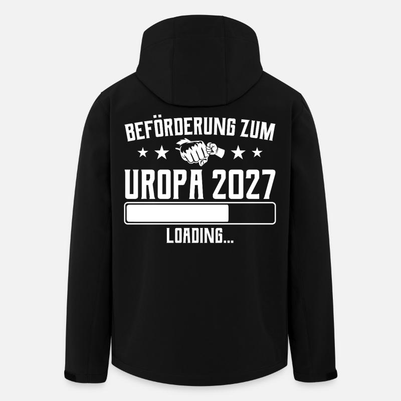 Great-grandpa-to-be 2027 Promotion Loading - Men’s Recycled Softshell Jacket by Stanley/Stella - black