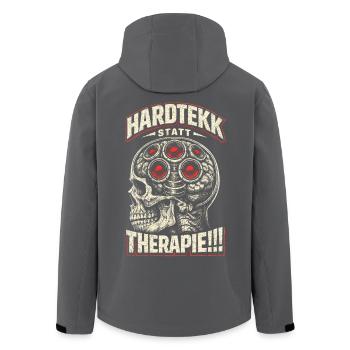 Hardtekk Tekke Ostdeutschland - Recycelte Männer Softshell-Jacke von Stanley/Stella - Schwarz - Hinten - AI Model Male 185 light (185cm)