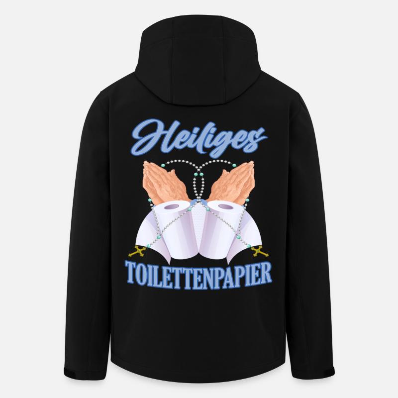 Heiliges Toilettenpapier - Recycelte Männer Softshell-Jacke von Stanley/Stella - Schwarz