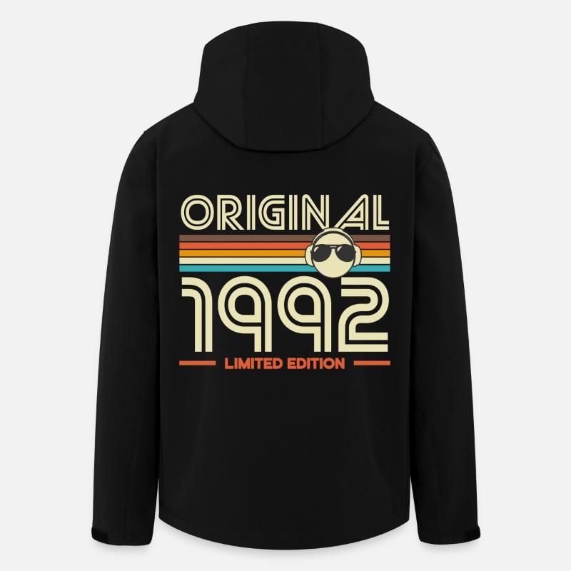 Original 1992 Rétro - Veste softshell homme en polyester recyclé Stanley/Stella - noir