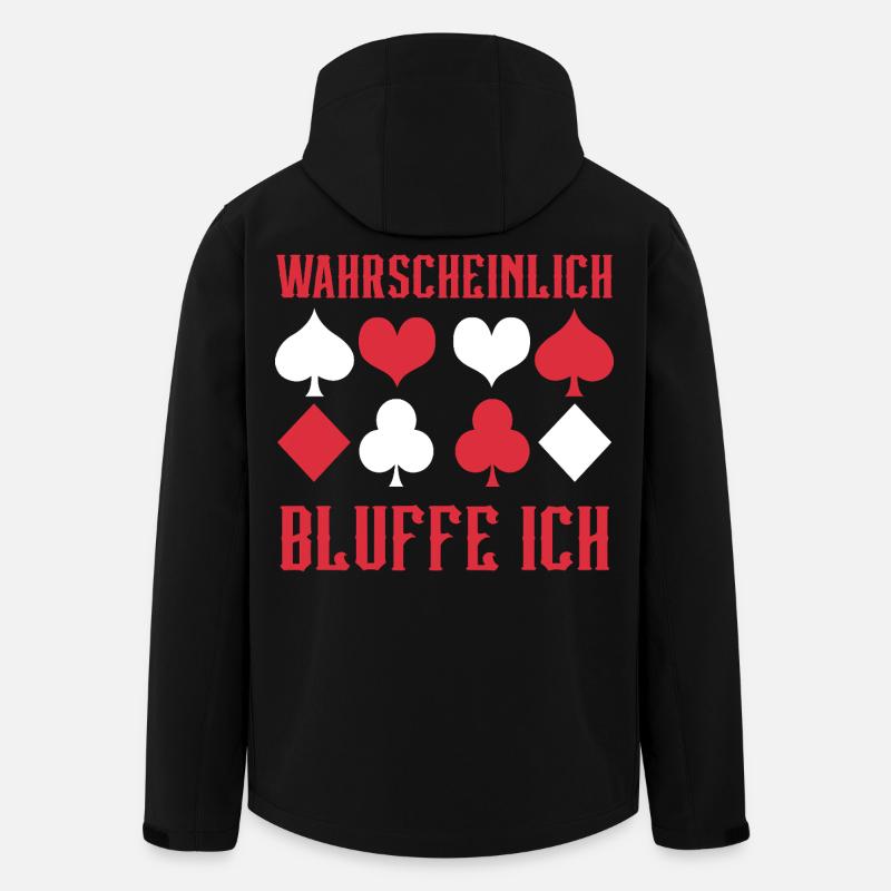 Poker Wahrscheinlich Bluffe Ich - Recycelte Männer Softshell-Jacke Discoverer von Stanley/Stella - Schwarz