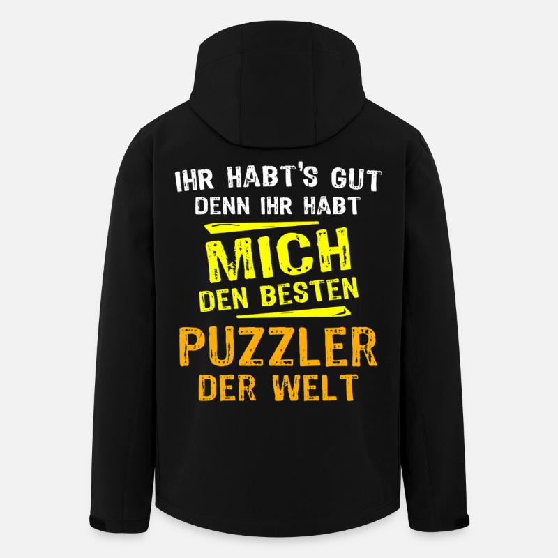 Puzzler Geschenk - Recycelte Männer Softshell-Jacke von Stanley/Stella - Schwarz