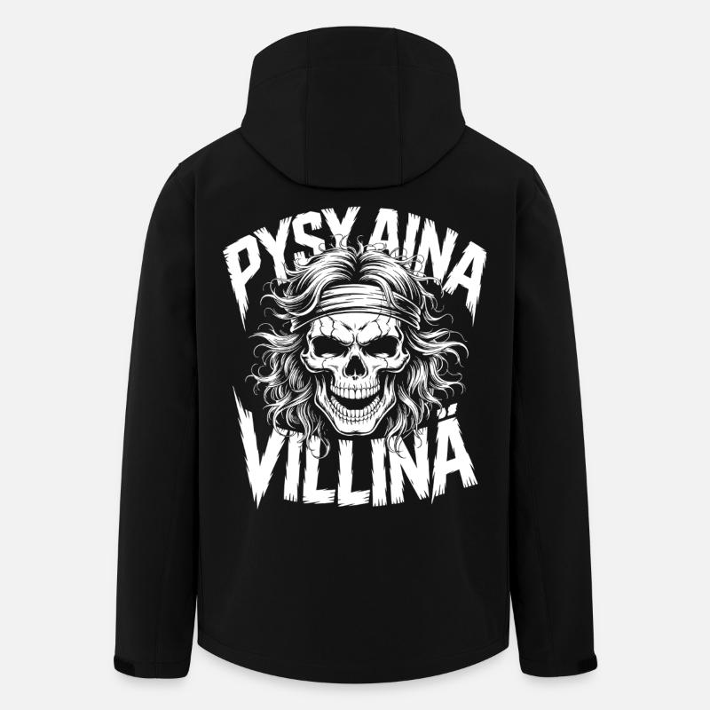 Wild Skull Design - Men’s Recycled Softshell Jacket by Stanley/Stella - black