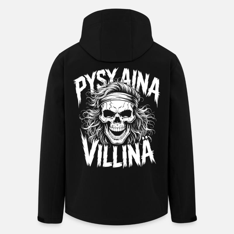 Wild Skull Design - Men’s Recycled Softshell Jacket by Stanley/Stella - black