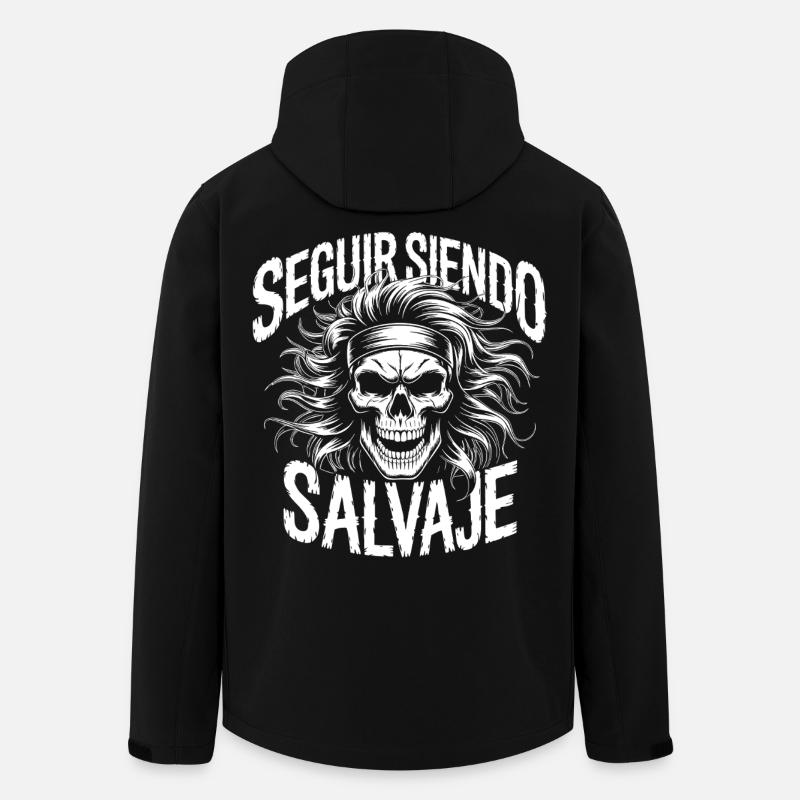 Wild Skull and Impact Lettering - Men’s Recycled Softshell Jacket by Stanley/Stella - black