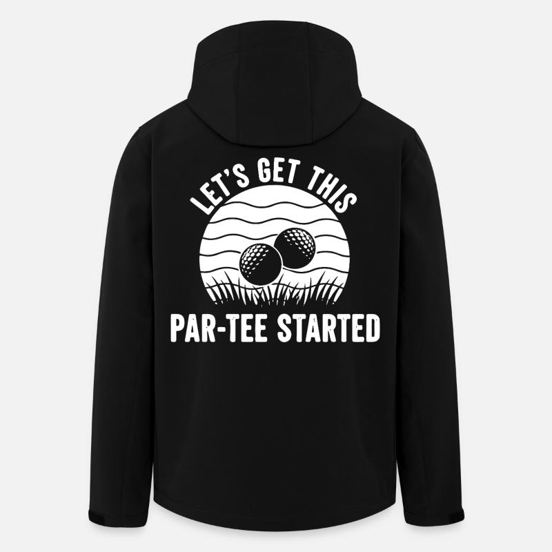 Par Tee Golf Spruch - Recycelte Männer Softshell-Jacke von Stanley/Stella - Schwarz