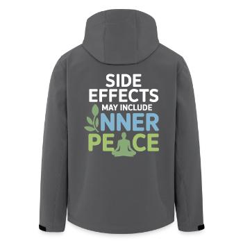 Naturopath Side Effects Inner Peace Professional  - Men’s Recycled Softshell Jacket by Stanley/Stella - black - Back - AI Model Male 185 light (185cm)
