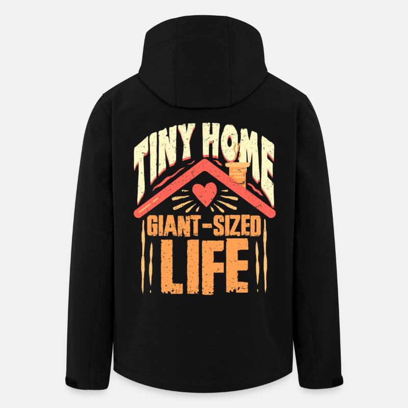 Tiny House - Recycelte Männer Softshell-Jacke von Stanley/Stella - Schwarz