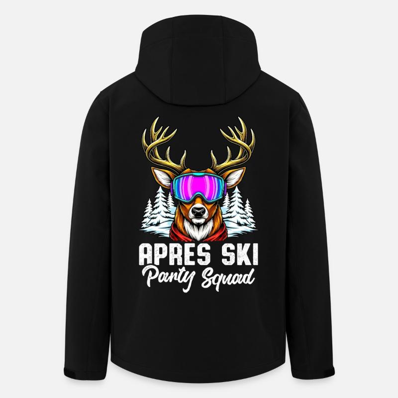 Équipe de fête après-ski - Veste softshell homme en polyester recyclé Stanley/Stella - noir