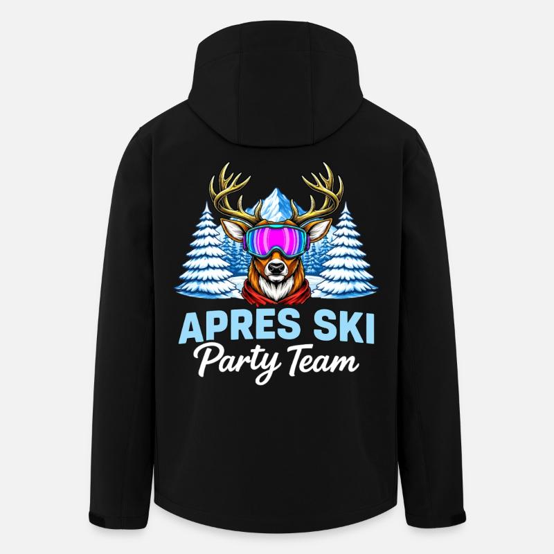 Après Ski Party Team Hirsch - Veste softshell homme en polyester recyclé Stanley/Stella - noir