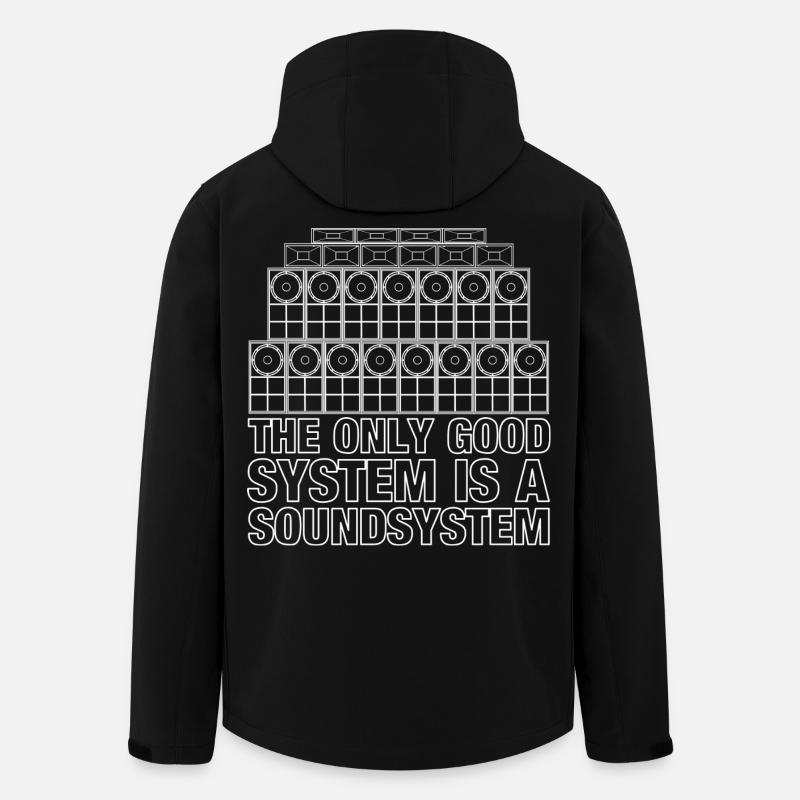 Sound System Reggae Bass Jungle - Men’s Recycled Softshell Jacket by Stanley/Stella - black