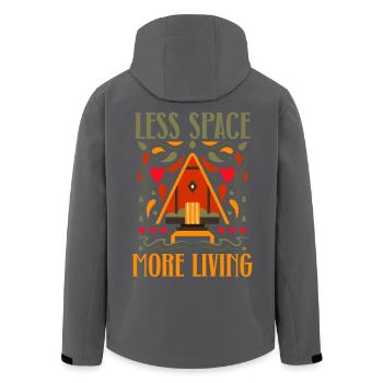 Tiny House Less Space More Living - Recycelte Männer Softshell-Jacke von Stanley/Stella - Schwarz - Hinten - AI Model Male 185 light (185cm)