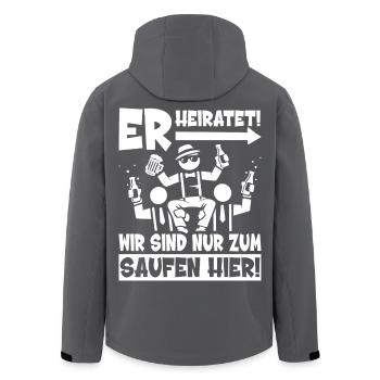 T-shirt de fête de garçon Hommes Chemises de fête de garçon - Veste softshell homme en polyester recyclé Stanley/Stella - noir - Dos - AI Model Male 185 light (185cm)