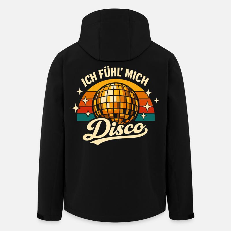 Disco Retro Party 70s Gift - Men’s Recycled Softshell Jacket by Stanley/Stella - black