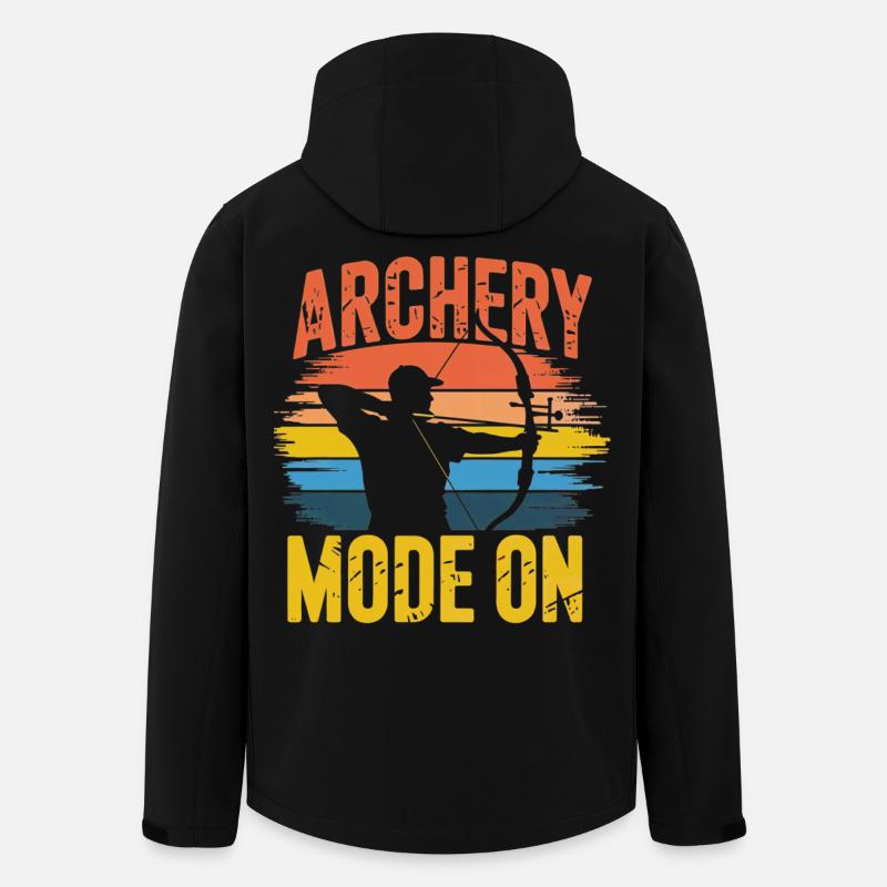 Archery Mode On Retro Sunset - Men’s Recycled Softshell Jacket by Stanley/Stella - black