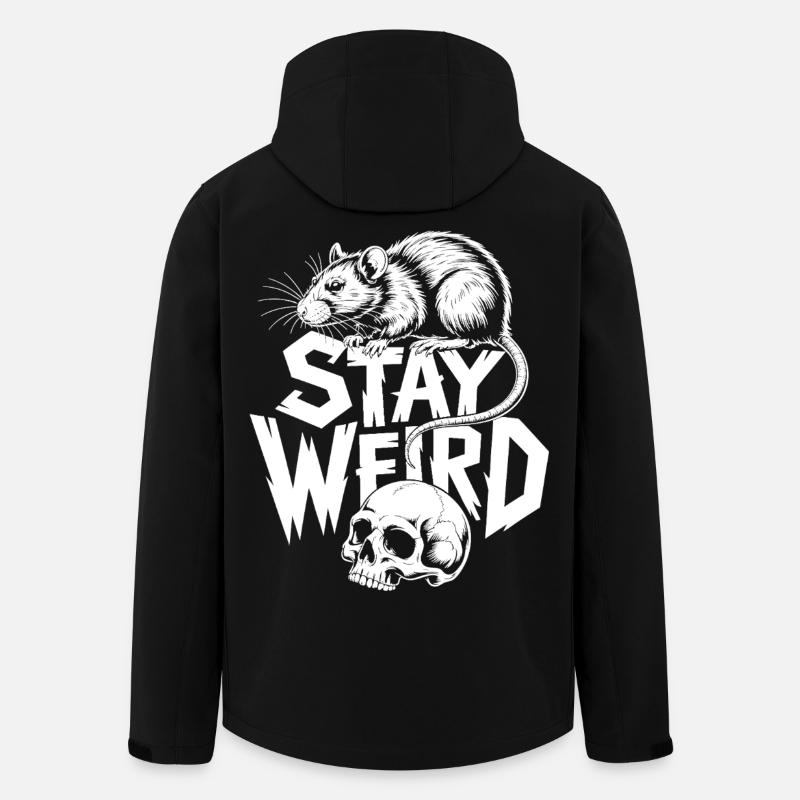 Stay Weird Rat and Skull - Men’s Recycled Softshell Jacket by Stanley/Stella - black
