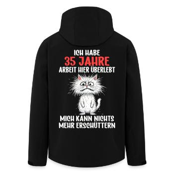 35th Anniversary of the Company Service Anniversary of Work - Men’s Recycled Softshell Jacket by Stanley/Stella - black - Back - AI Model Male 185 light (185cm)