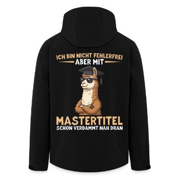 Titre de Master Lama : Une remise des diplômes presque sans défaut - Veste softshell homme en polyester recyclé Stanley/Stella - noir - Dos - AI Model Male 185 light (185cm)