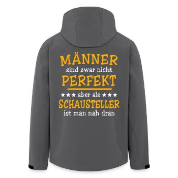 Showman sayings - Men’s Recycled Softshell Jacket by Stanley/Stella - black - Back - AI Model Male 185 light (185cm)