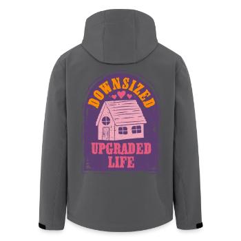 Tiny House - Men’s Recycled Softshell Jacket by Stanley/Stella - black - Back - AI Model Male 185 light (185cm)