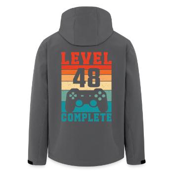 48. Geburtstag Level 48 Complete 48 Jahre Gamer - Recycelte Männer Softshell-Jacke von Stanley/Stella - Schwarz - Hinten - AI Model Male 185 light (185cm)