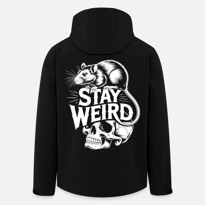 Stay Weird Rat Skull - Men’s Recycled Softshell Jacket by Stanley/Stella - black