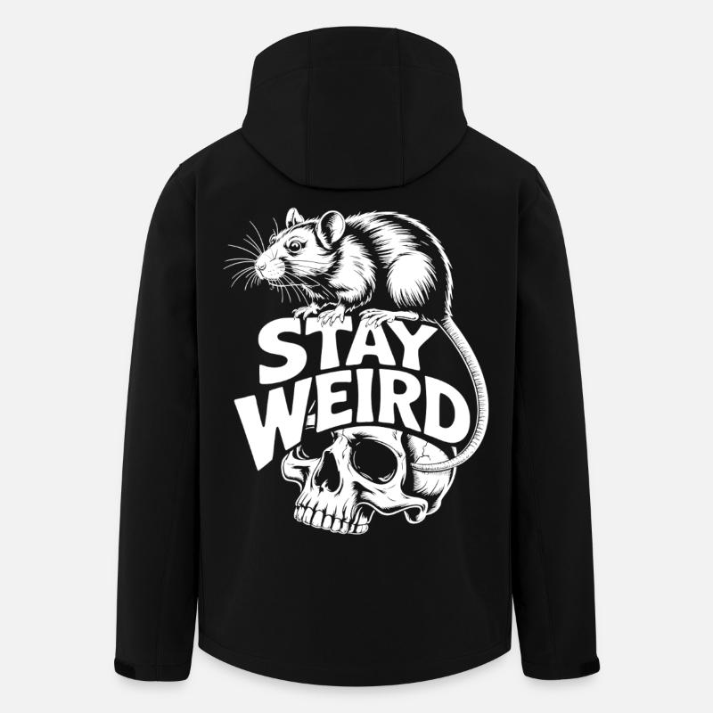 Reste Rat Crâne Bizarre - Veste softshell homme en polyester recyclé Stanley/Stella - noir