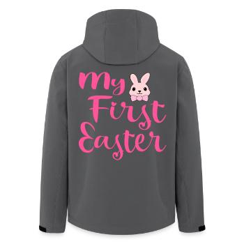 Mein erster Osterhase - Recycelte Männer Softshell-Jacke von Stanley/Stella - Schwarz - Hinten - AI Model Male 185 light (185cm)