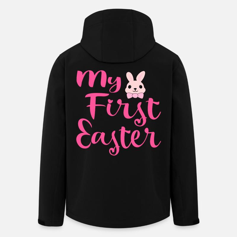 Mon premier lapin de Pâques - Veste softshell homme en polyester recyclé Stanley/Stella - noir