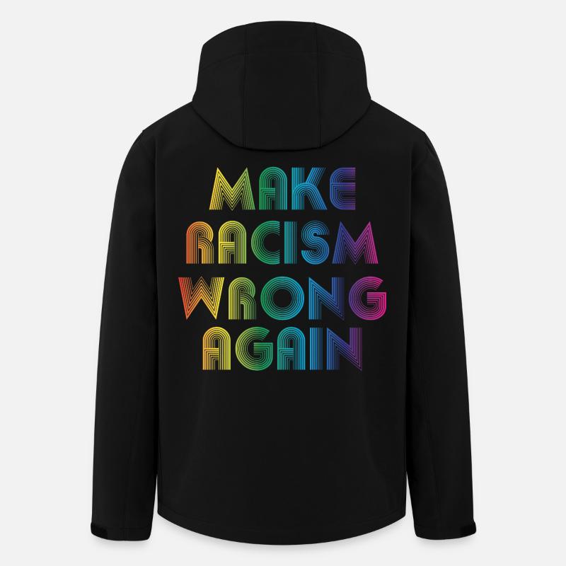 Make Racism Wrong Again - Recycelte Männer Softshell-Jacke von Stanley/Stella - Schwarz
