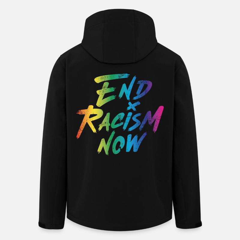 End Racism Now - Recycelte Männer Softshell-Jacke von Stanley/Stella - Schwarz