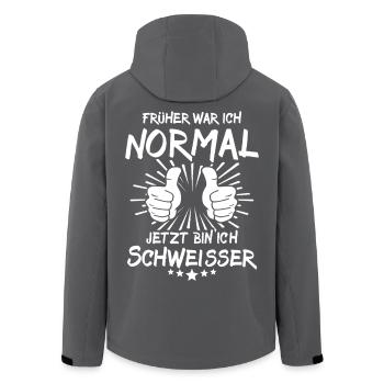 Schweisser - Recycelte Männer Softshell-Jacke von Stanley/Stella - Schwarz - Hinten - AI Model Male 185 light (185cm)