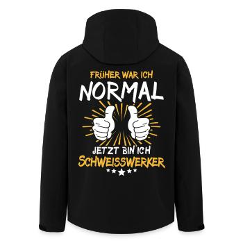 Dit d’ouvrier en soudage - Veste softshell homme en polyester recyclé Stanley/Stella - noir - Dos - AI Model Male 185 light (185cm)