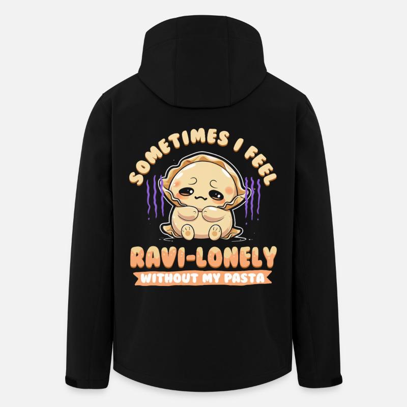 Ravioli Ravi-Solitaire sans mes pâtes - Veste softshell homme en polyester recyclé Stanley/Stella - noir