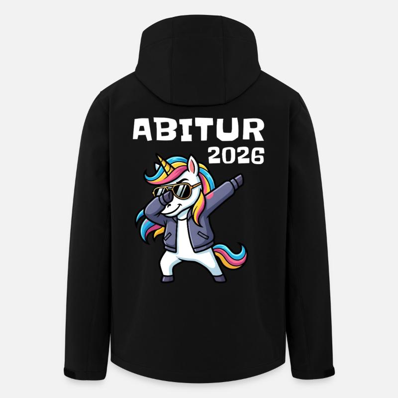 Abitur 2026 Dabbing Einhorn Abschluss Motiv - Recycelte Männer Softshell-Jacke von Stanley/Stella - Schwarz