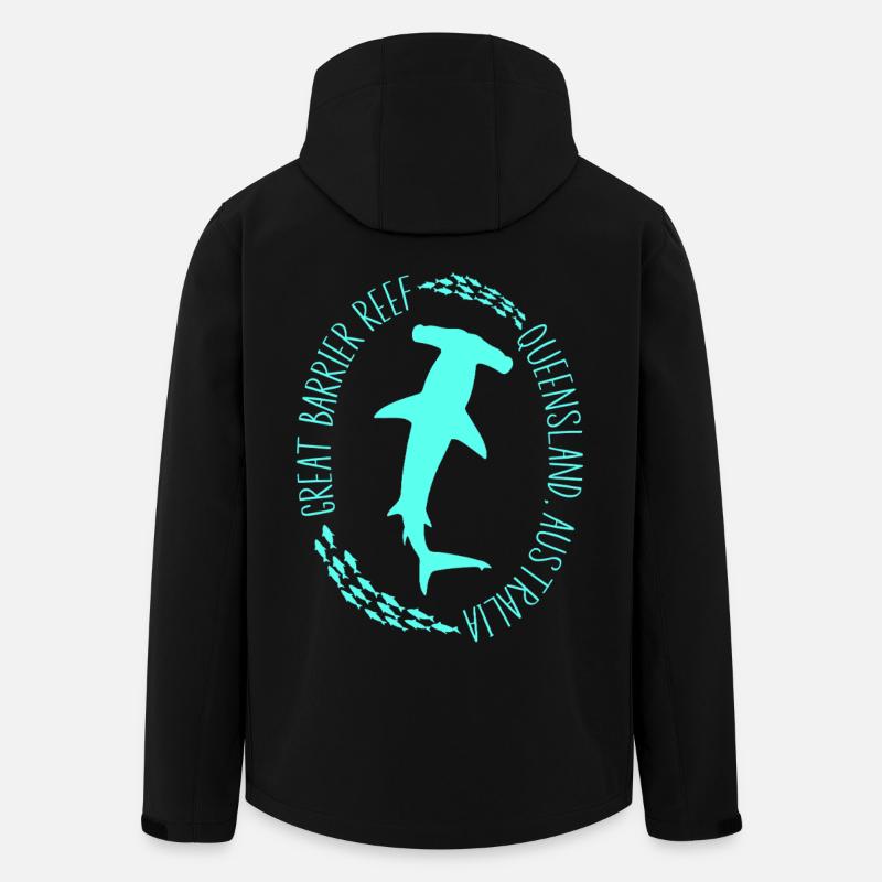 Hai im Great Barrier Reef - Recycelte Männer Softshell-Jacke von Stanley/Stella - Schwarz