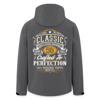 56. Geburtstag - Recycelte Männer Softshell-Jacke von Stanley/Stella - Schwarz - Hinten - AI Model Male 185 light (185cm)