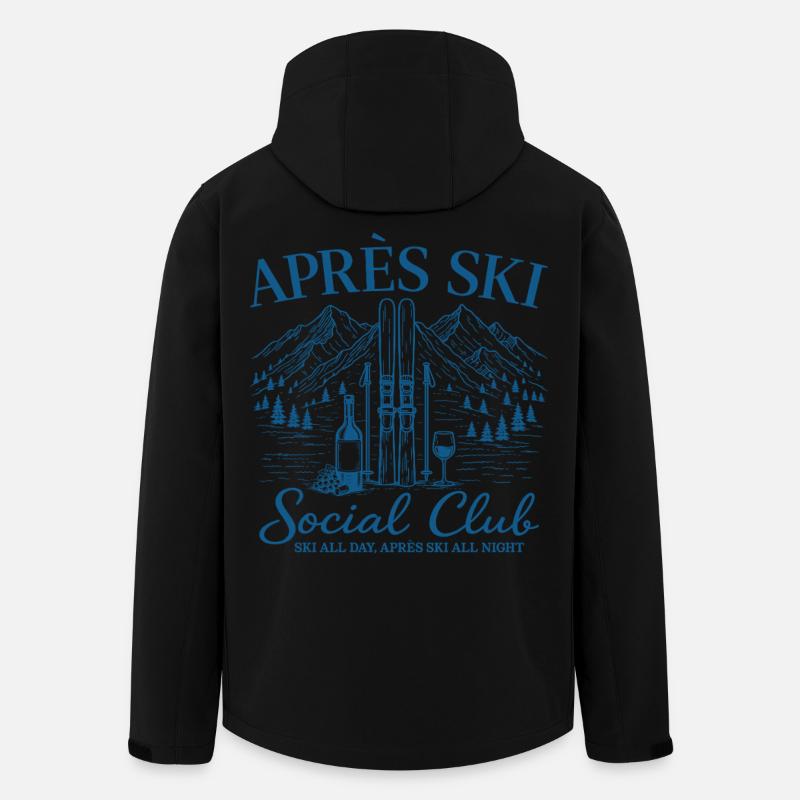 Après Ski Club Skibrille - Recycelte Männer Softshell-Jacke von Stanley/Stella - Schwarz