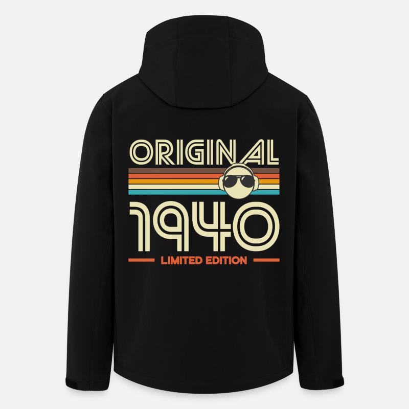 Original 1940 Édition Rétro - Veste softshell homme en polyester recyclé Stanley/Stella - noir