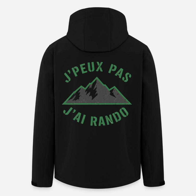 Green Mountains und Slogan-Wandern - Recycelte Männer Softshell-Jacke von Stanley/Stella - Schwarz