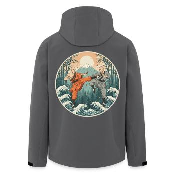 Kung Fu Kampfkunst - Recycelte Männer Softshell-Jacke von Stanley/Stella - Schwarz - Hinten - AI Model Male 185 light (185cm)