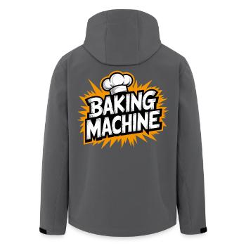 Baking Machine Fun - Men’s Recycled Softshell Jacket by Stanley/Stella - black - Back - AI Model Male 185 light (185cm)