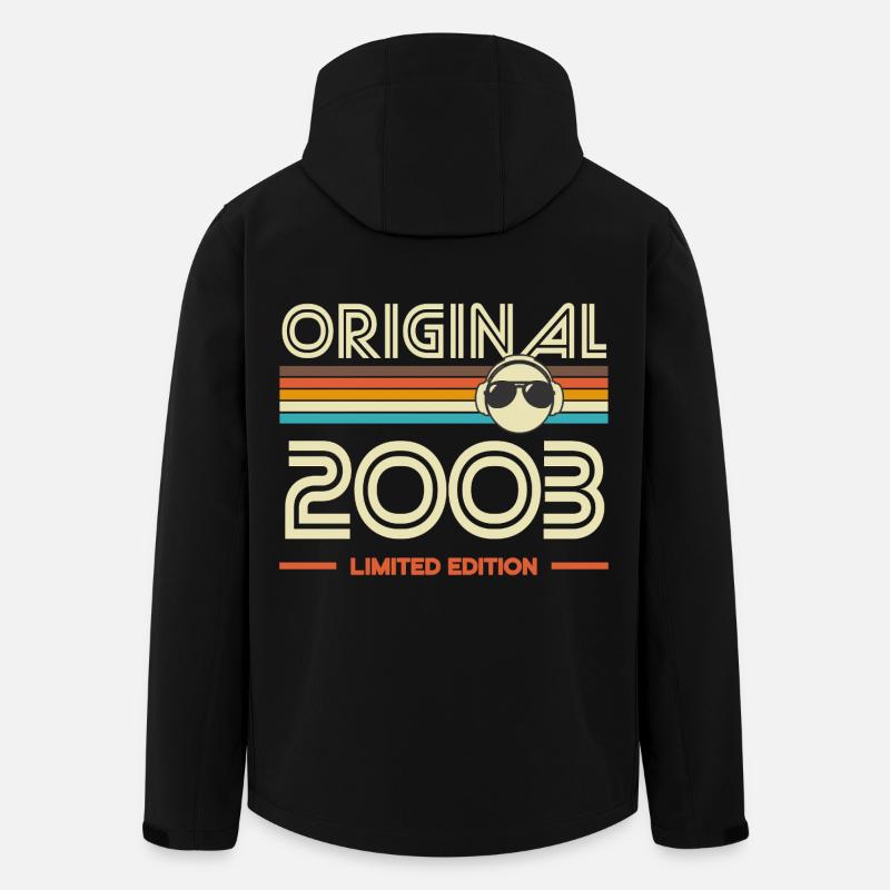 Original 2003 Retro Logo - Men’s Recycled Softshell Jacket by Stanley/Stella - black