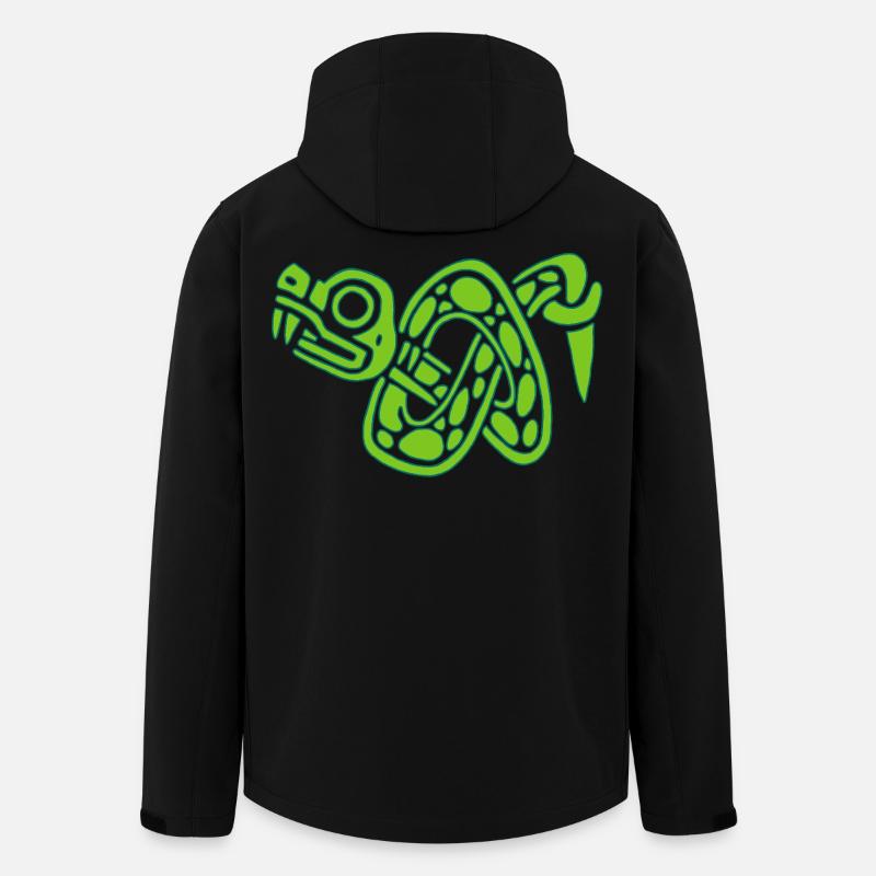 Noeud de serpent vert - Veste softshell homme en polyester recyclé Stanley/Stella - noir