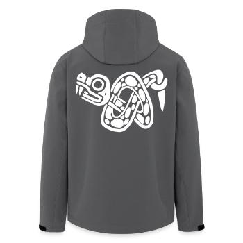 Noeud de serpent blanc - Veste softshell homme en polyester recyclé Stanley/Stella - noir - Dos - AI Model Male 185 light (185cm)